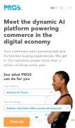 How pros.com looks like on a mobile device such as an iPhone.
