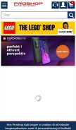 How proshop.com looks like on a mobile device such as an iPhone.