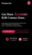 How prospectoo.com looks like on a mobile device such as an iPhone.