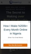 How prospernoah.com looks like on a mobile device such as an iPhone.