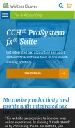 How prosystemfx.com looks like on a mobile device such as an iPhone.