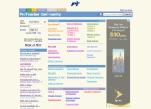 How proteacher.net looks like on a tablet such as an iPad.