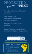 How protectedtext.com looks like on a mobile device such as an iPhone.