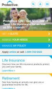 How protective.com looks like on a mobile device such as an iPhone.