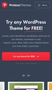 How proteusthemes.com looks like on a mobile device such as an iPhone.