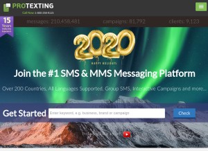 How protexting.com looks like on a tablet such as an iPad.