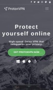 How protonvpn.com looks like on a mobile device such as an iPhone.