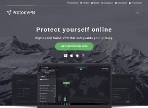 How protonvpn.com looks like on a tablet such as an iPad.