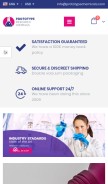 How prototypechemicals.com looks like on a mobile device such as an iPhone.