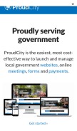 How proudcity.com looks like on a mobile device such as an iPhone.