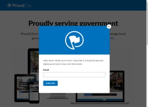 How proudcity.com looks like on a tablet such as an iPad.