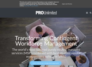 How prounlimited.com looks like on a tablet such as an iPad.