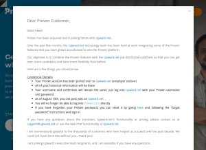 How proven.com looks like on a tablet such as an iPad.