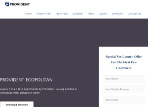 How providentecopolitan.co looks like on a tablet such as an iPad.