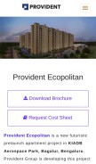 How providentecopoliten.in looks like on a mobile device such as an iPhone.