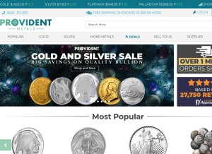 How providentmetals.com looks like on a tablet such as an iPad.