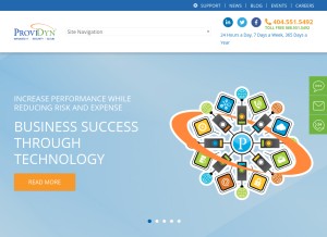 How providyn.com looks like on a tablet such as an iPad.