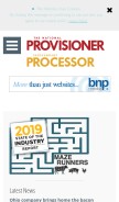 How provisioneronline.com looks like on a mobile device such as an iPhone.