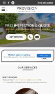 How provisionga.com looks like on a mobile device such as an iPhone.