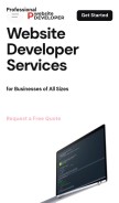 How prowebsitedeveloper.com looks like on a mobile device such as an iPhone.