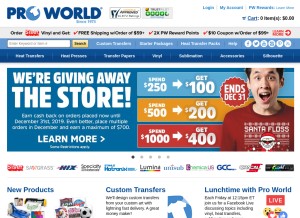 How proworldinc.com looks like on a tablet such as an iPad.