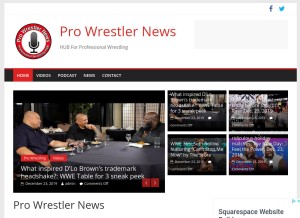 How prowrestlernews.com looks like on a tablet such as an iPad.