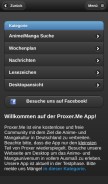 How proxer.me looks like on a mobile device such as an iPhone.