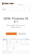 How proxmox.com looks like on a mobile device such as an iPhone.