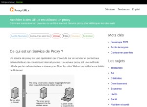 How proxy-urls.net looks like on a tablet such as an iPad.