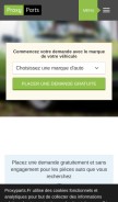 How proxyparts.fr looks like on a mobile device such as an iPhone.
