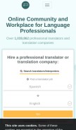 How proz.com looks like on a mobile device such as an iPhone.