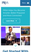 How prsa.org looks like on a mobile device such as an iPhone.