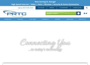How prtc.coop looks like on a tablet such as an iPad.