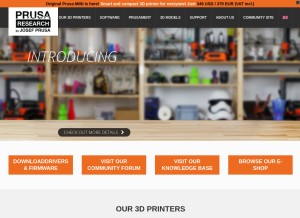 How prusa3d.com looks like on a tablet such as an iPad.
