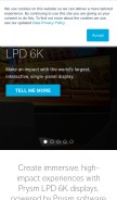 How prysm.com looks like on a mobile device such as an iPhone.