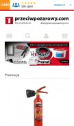 How przeciwpozarowy.com looks like on a mobile device such as an iPhone.