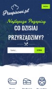 How przepisowi.pl looks like on a mobile device such as an iPhone.