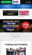 How psacard.com looks like on a mobile device such as an iPhone.