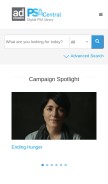 How psacentral.org looks like on a mobile device such as an iPhone.