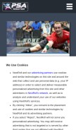 How psaworldtour.com looks like on a mobile device such as an iPhone.