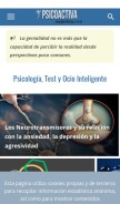 How psicoactiva.com looks like on a mobile device such as an iPhone.