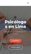 How psicolima.com looks like on a mobile device such as an iPhone.