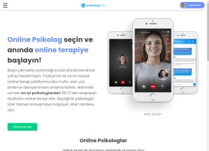 How psikologofisi.com looks like on a tablet such as an iPad.