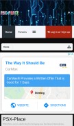 How psx-place.com looks like on a mobile device such as an iPhone.