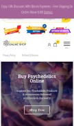 How psychedelics72.com looks like on a mobile device such as an iPhone.