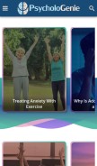 How psychologenie.com looks like on a mobile device such as an iPhone.