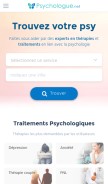 How psychologue.net looks like on a mobile device such as an iPhone.