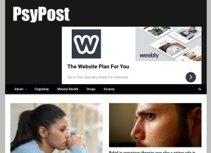 How psypost.org looks like on a tablet such as an iPad.