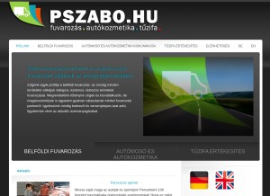 How pszabo.hu looks like on a tablet such as an iPad.