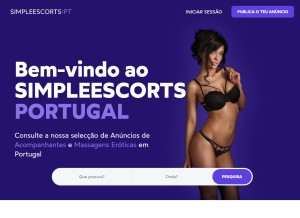 How pt.simpleescorts.com looks like on a tablet such as an iPad.